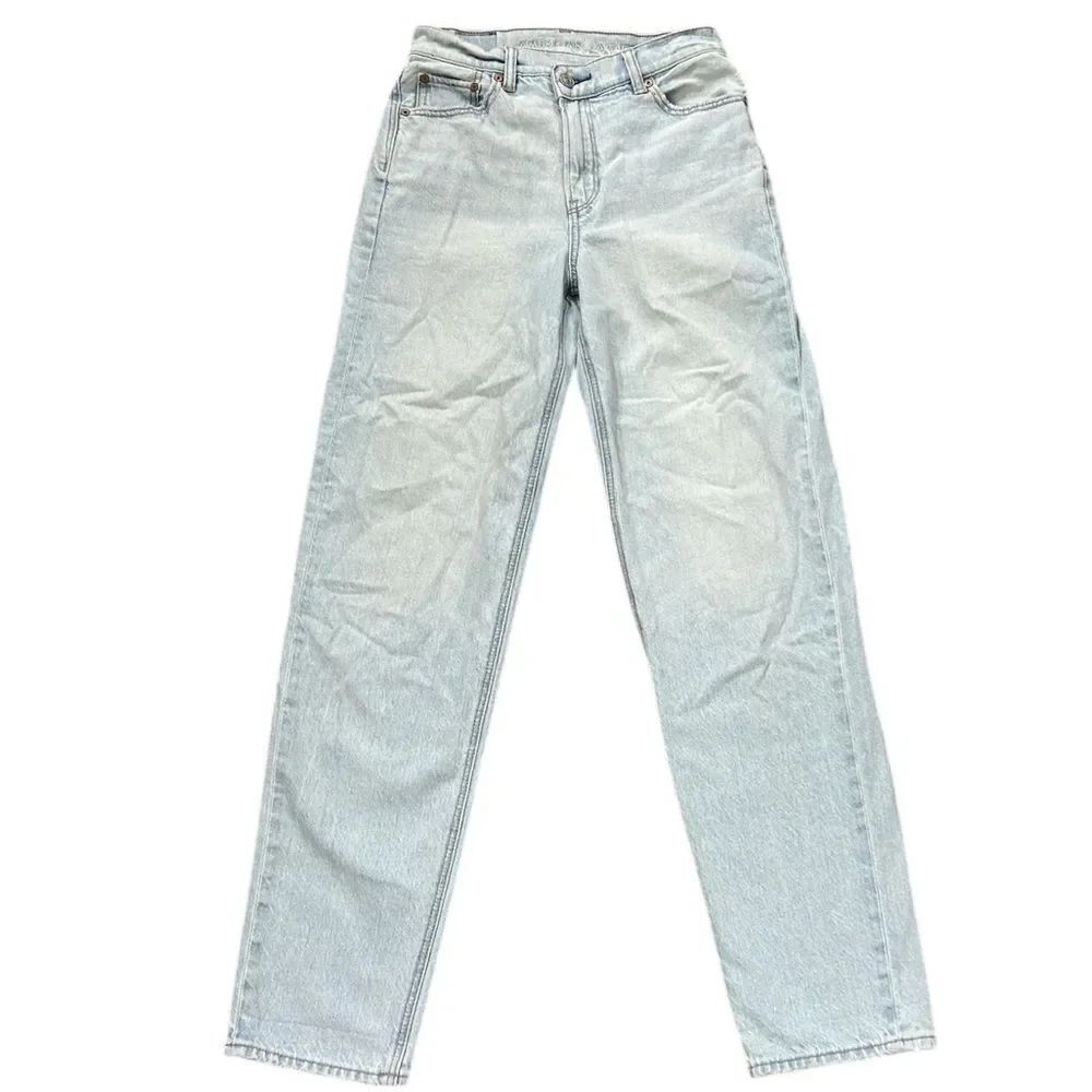 American Eagle Light Wash Highest Rise Baggy Straight Jeans